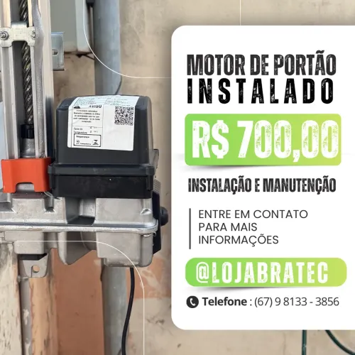 Motor p/ portão de elevação de 8 seg (instalado)