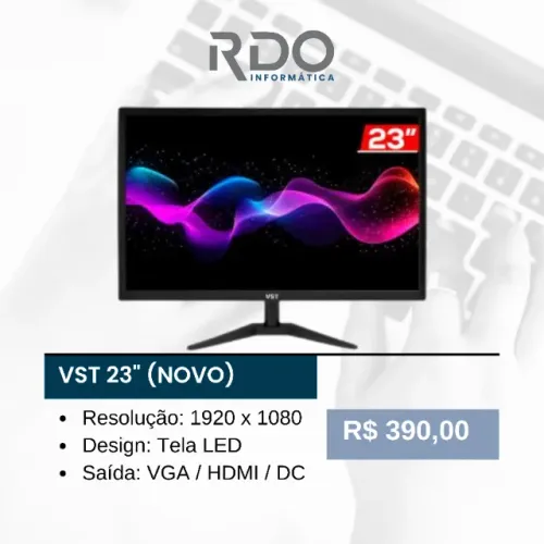Monitor VST 23? Full HD LED HDMI/VGA Novo - Monitor novo e potente