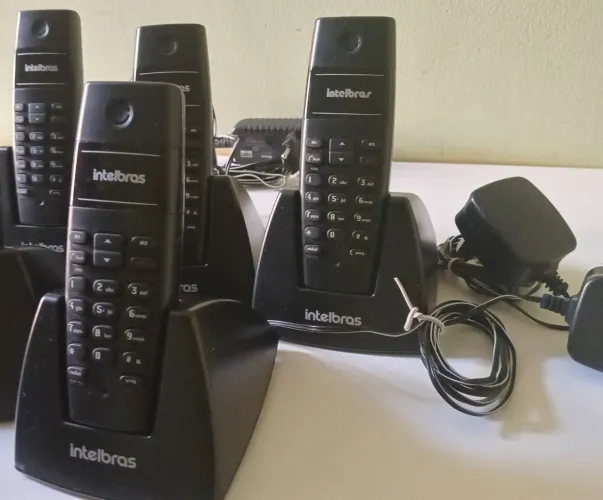 Kit 04 Telefones Sem Fio Intelbras TS40 (Ramais)