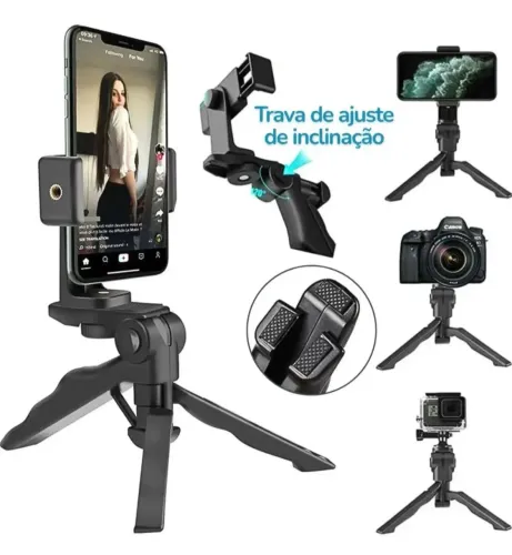 Mini tripé para celular e Câmera Estabilizador Monopod