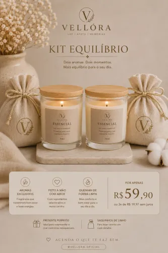 Velas Artesanais 100% Natural - Vellóra