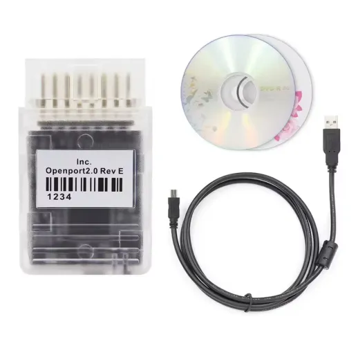 Scanner Openport 2.0 Rev E Full Chip + Cabo USB e CDs | Diagnóstico e Remap ECU<br>