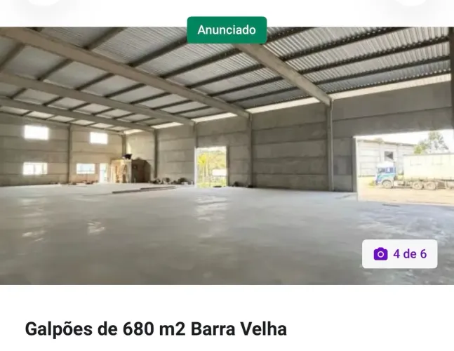 Galpões de 340 m2 Barra velha