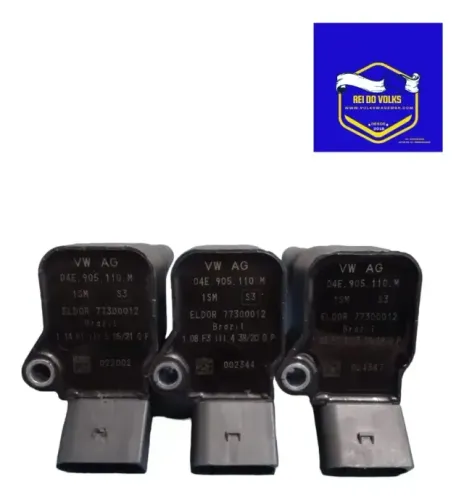 Kit Bobina De Ignição Vw Up Gol, Voyage, Fox, Polo  1.0 3cc MPI e  Tsi  2017 a 2023 