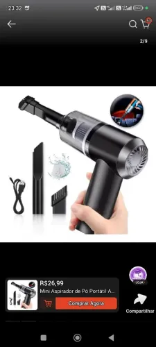 Vendo esse Mini aspirador de pó portátil automotivo com fil 12 volts 30$