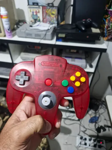 Controle nintendo 64 cereja