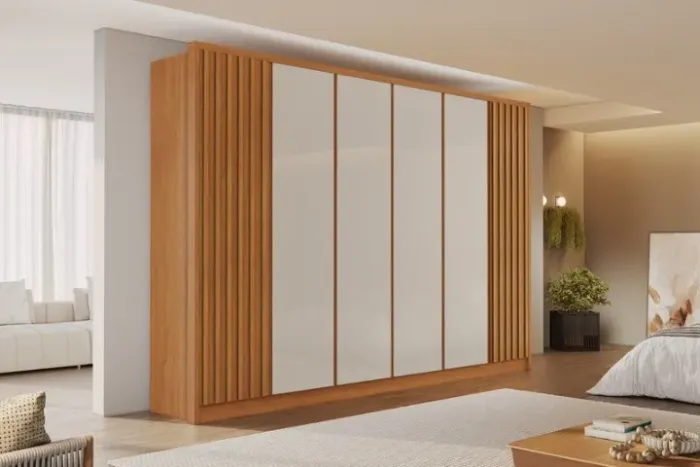 Guarda Roupa Casal 100%MDF 06Ptas 06Gav. Internas 2.44M. Produto Novo Direto de Fábrica.
