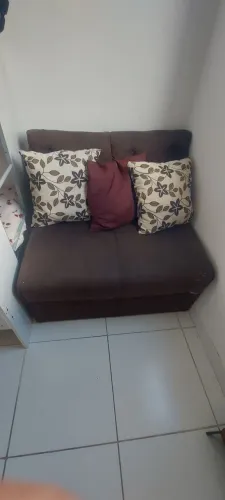 Sofá 02 lugares suede 60$
