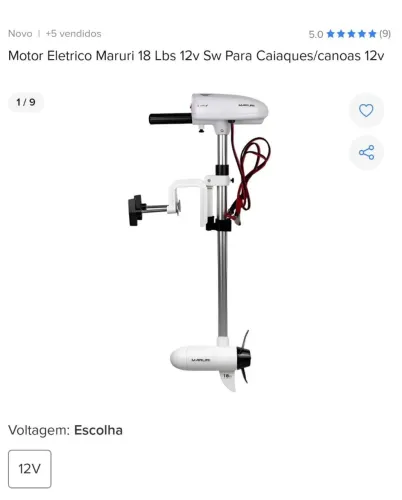 Motor elétrico para caiaque