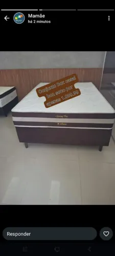 Conjunto box casal d 28 molas ensacadas