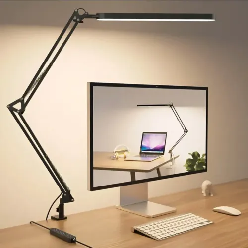 Luminária Led Usb Articulada Garra 10 Níveis 3 Modos
