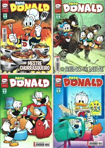 Pato Donald n° 2456, 2457, 2479 e 2480 (Abril) [2016-2018] preço p/ unid c/ frete incluso.