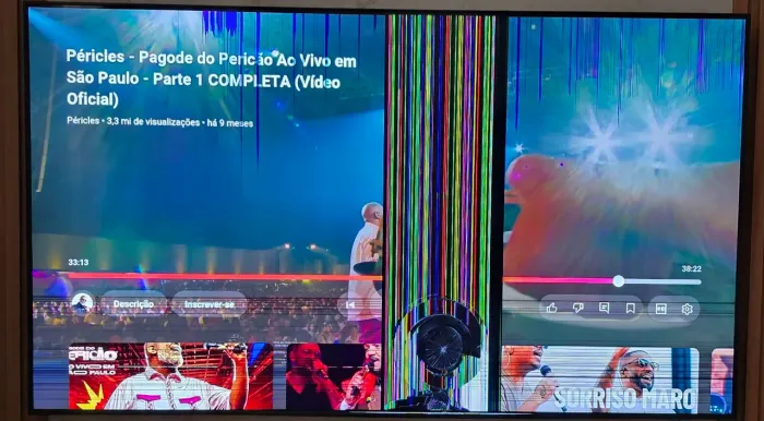 TV SAMSUNG 75 POLEGADAS TELA QUEBRADA