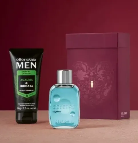 Kit magnífico perfume celebre + pré e pós barba 