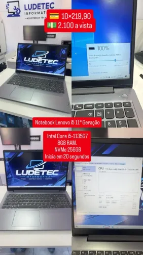Notebook Lenovo I5 11° geração - Ludetec informática 