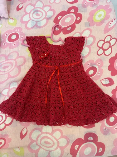 Vestido de crochê feito a mão TAM M/G