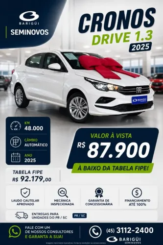 Fiat Cronos Drive 1.3 8V Flex Aut. 2025