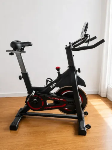 Bicicleta Ergométrica Para Spinning Mecanica 8kg Odin Fit Cor Preto/VermelhoBicicleta Ergo