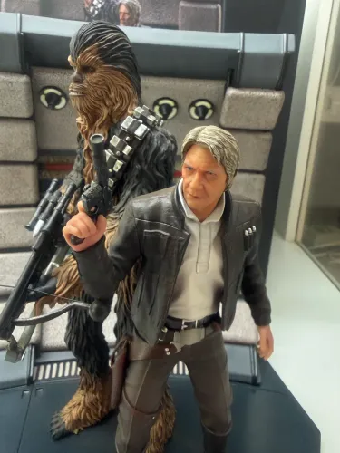 Han Solo e Chewbacca - Iron Studios - CCXP - Perfeito - Na caixa!