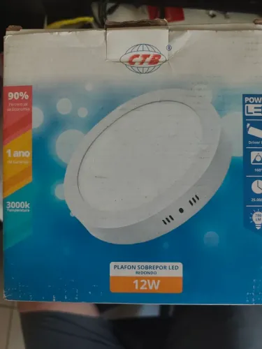 Painel led redondo 12W 9 unidades