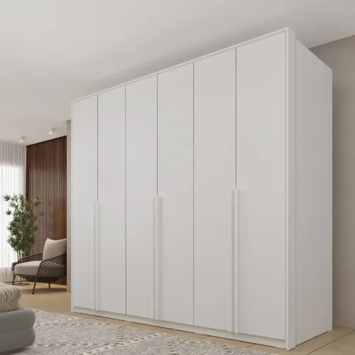 Guarda-Roupa Mega 6 Portas e 6 Gavetas - Branco l43