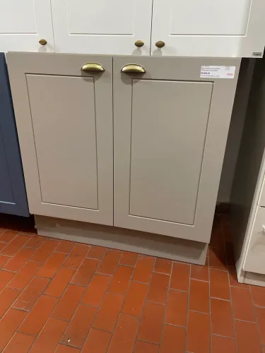 Módulo balcão de cozinha 2 portas 80cm Cinza Emily