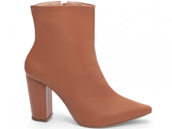 Bota cano curto-Napa Caramelo