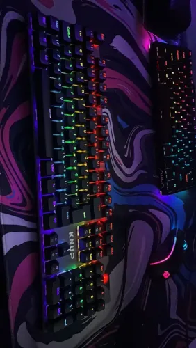 teclado e mouse + mouse pad de graça 