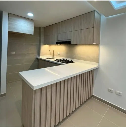Bancada de cozinha em porcelanato
