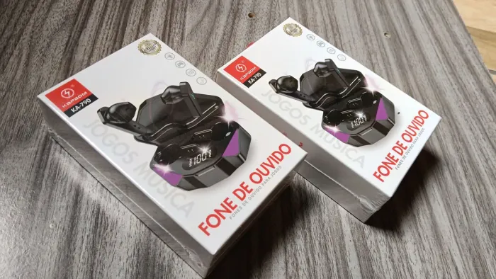Fone de Ouvido Bluetooth "Estilo Gamer" Novo