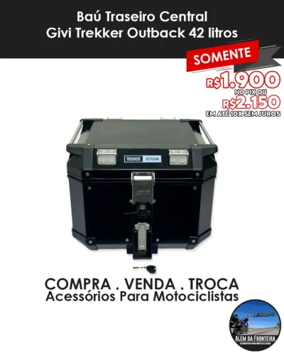 Baú Traseiro Central Givi Trekker Outback 42 Lts Preto