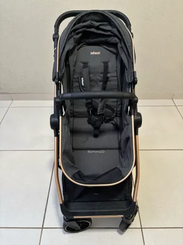 Kit Carrinho de bebê infanti, com Moisés, bebê conforto e base para carro