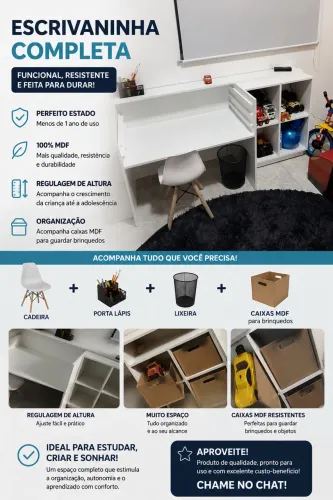 Escrivaninha 100%MDF