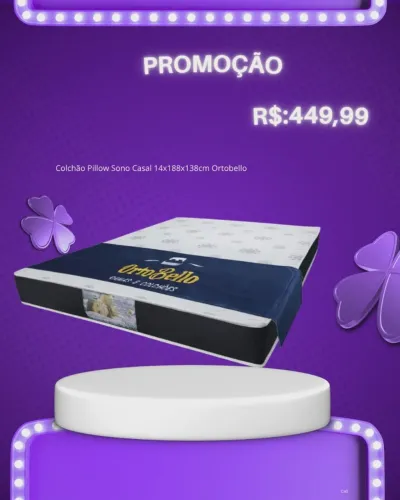 Colchao casal Pillow Sono 100% espumas / pague na entrega