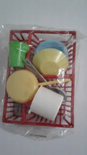 Brinquedo antigo Mini panelinhas plástico pipo antigo anos 70