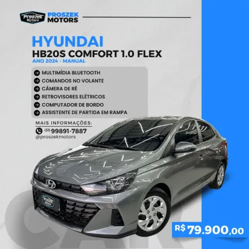 Hyundai HB20S Comfort 1.0 Flex 12V Mec. 2024