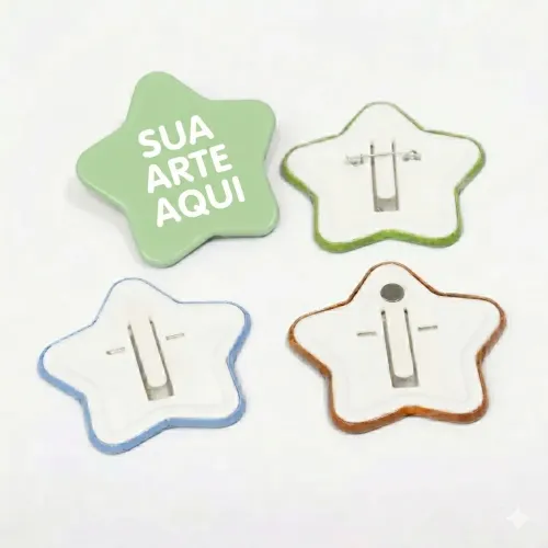Button rodondo e Button estrela - eventos, festas, política