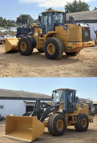 Pá Carregadeira John Deere 624 K-II ano 2021 com 9.500 horas, em SP