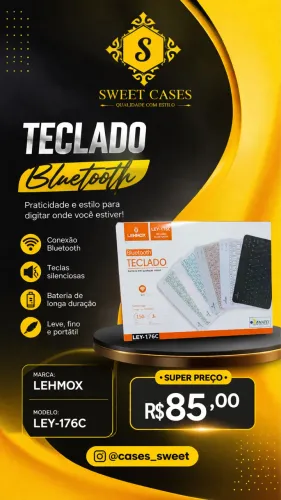 Teclado Bluetooth Lehmox LEY-176C