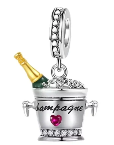 Charm Balde Champanhe S925