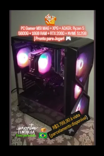 PC Gamer MSI MAG B550M + XPG + ADATA: Ryzen 5 5600G + 16GB RAM + RTX 2060 + NVME 512GB :D