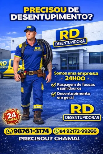 Desentupidora RD 24h - Rapidez, Limpeza e Preço Justo em Natal e Região