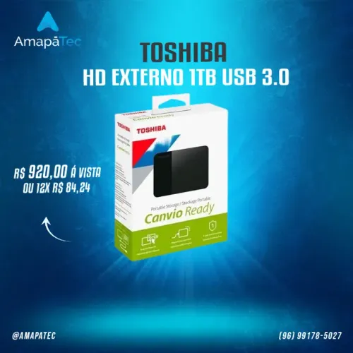 HD Externo Toshiba 1TB