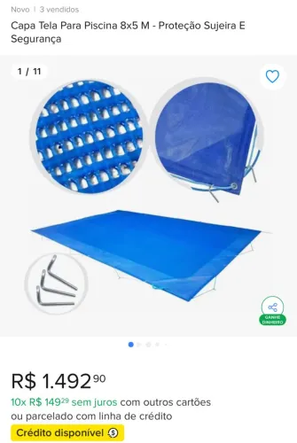 Vendo lona de piscina 