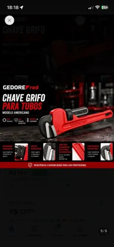 Chave Grifo GEDORE Red