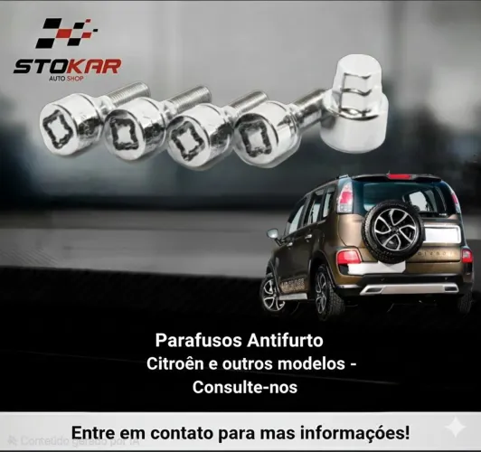 Kit Parafusos Antifurto para Rodas (Parafusos c/Segredo, Trava)