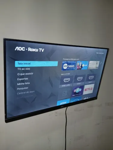 TV 32" smart+suporte móvel, nova, poucas vezes usada.