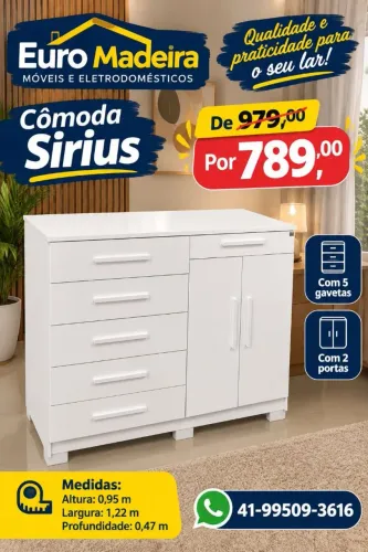 Cômoda Sirius - Novo