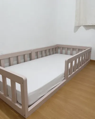 Cama Infantil Montessori MDF Rosa