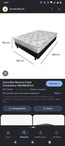 Vendo ou Troco Cama Box com Colchão R$399